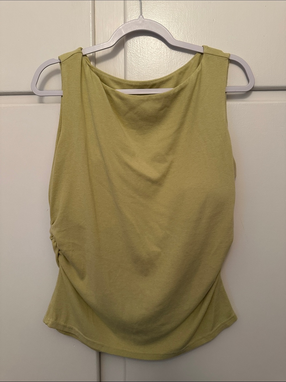 EUC OGL Light Green Sleeveless Tank Top Built In Bra